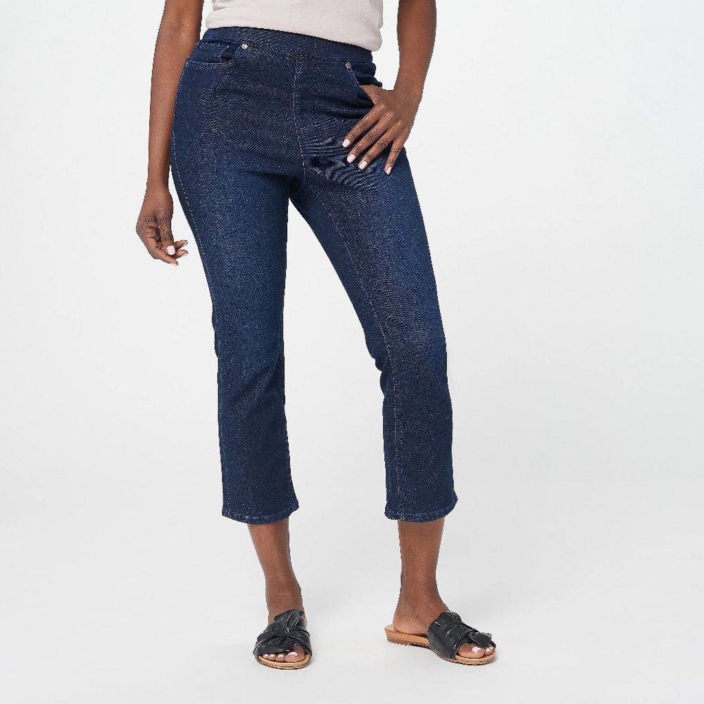 Isaac Mizrahi True Denim Crop Pull On Jeans Size 12P